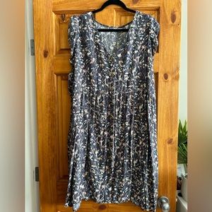 Plus Size Button Down Dress 3X